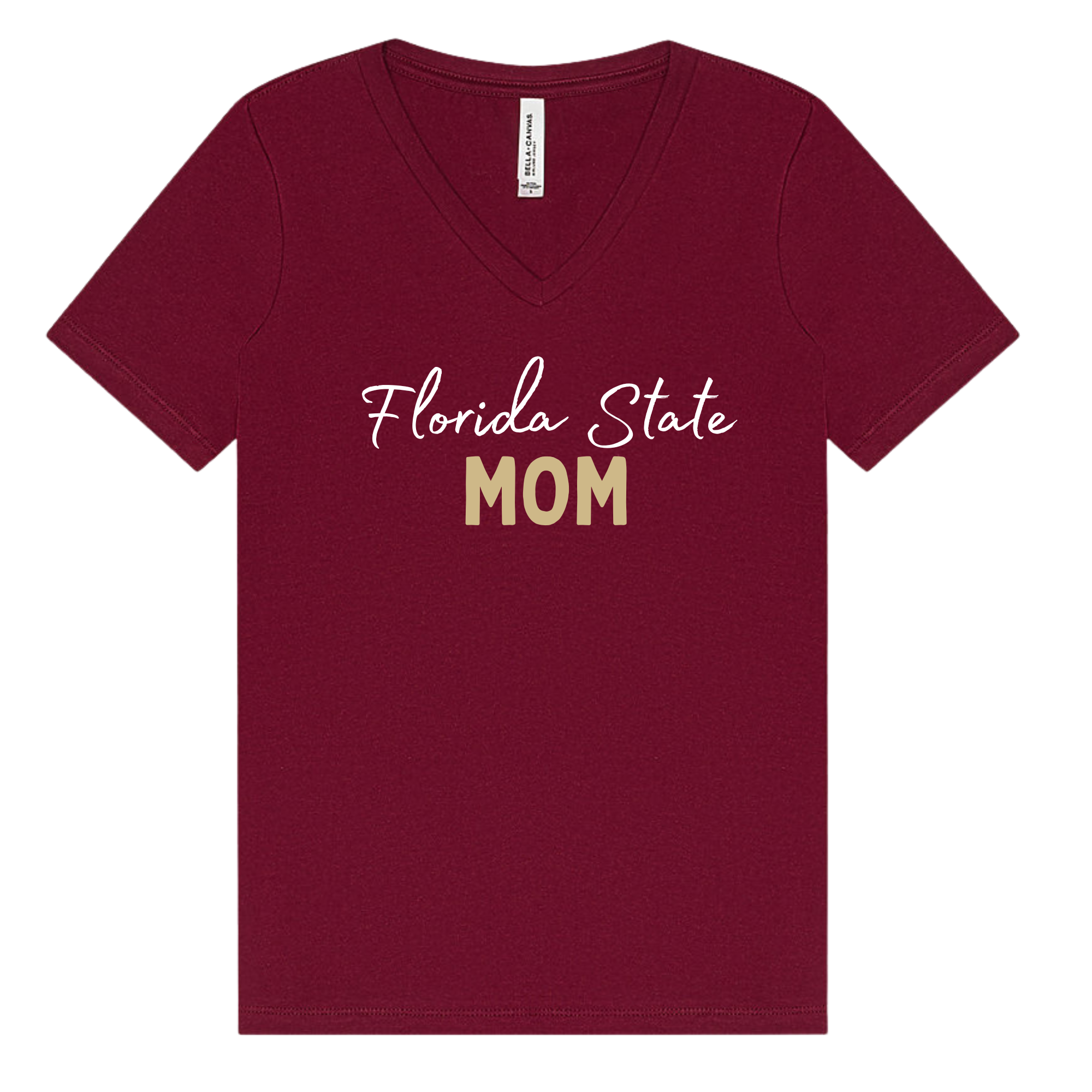 Florida State Mom V-Neck Tee – Maroon